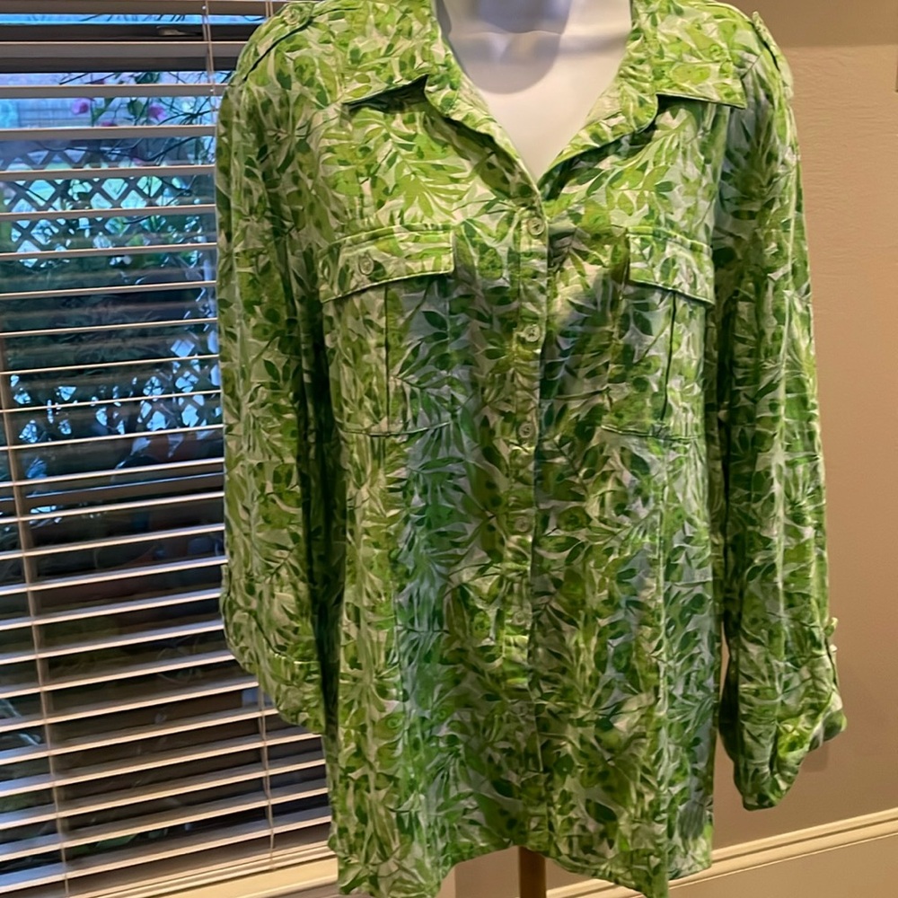 Brandon Thomas Size XL Linen Blend Shirt/Jacket/Shacket